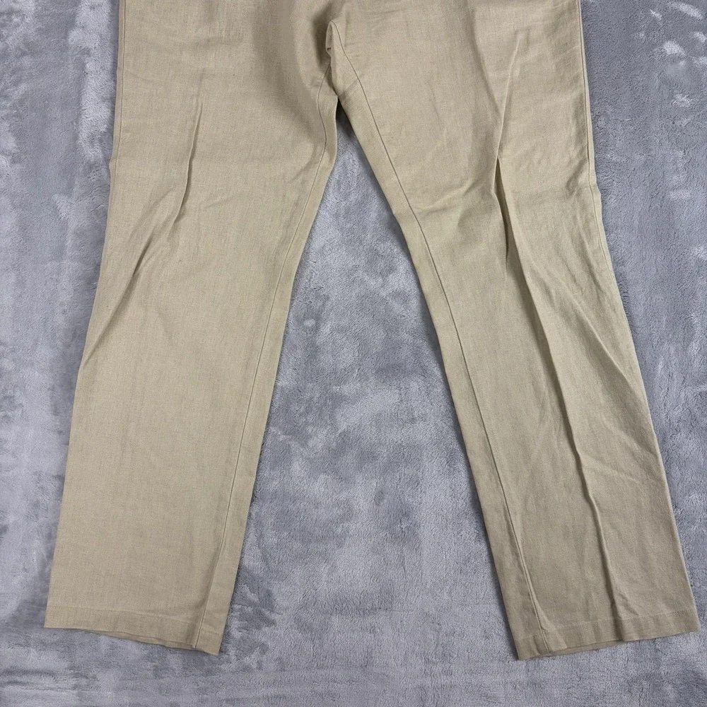 Territory Ahead Pants Mens 34x32 Linen Cotton Blend Textured Lightweight Chino